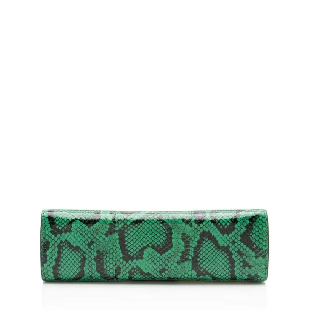 Gucci Raffia Python Ophidia Medium Chain Shoulder Bag - Picture 4 of 13